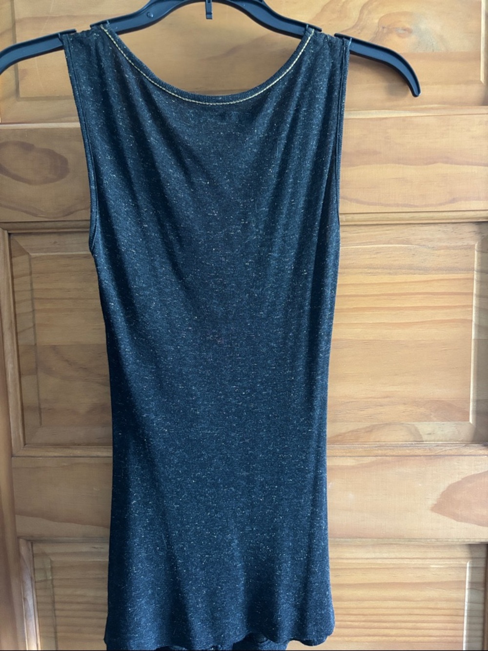 Miss Sixty Black-Gold Shimmer Twist-Front Tank - Picture 4 of 4